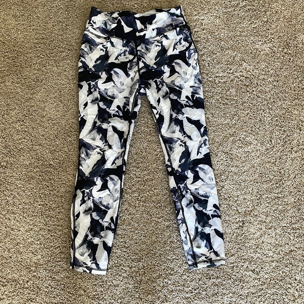 Navy and white Leggings.